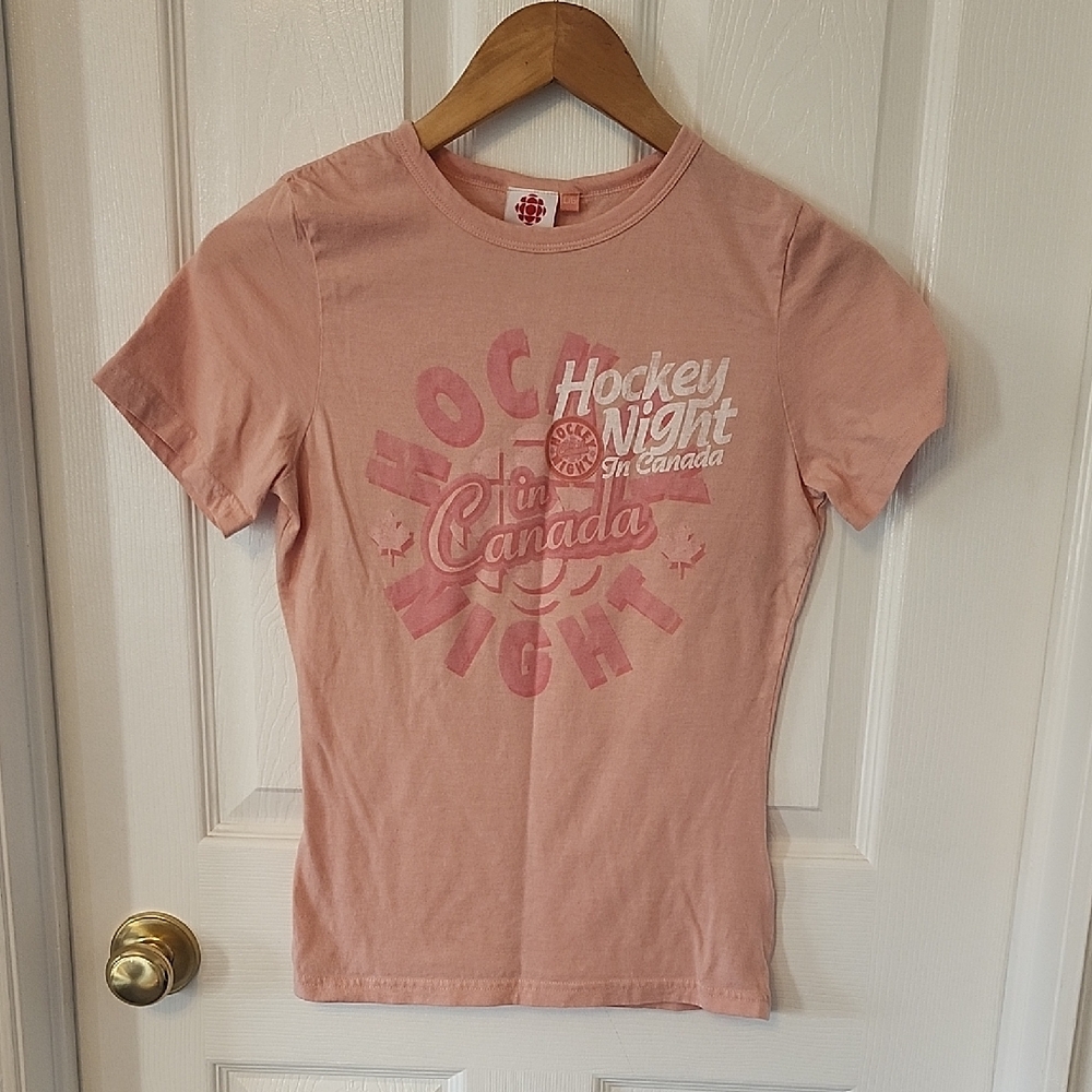 Hockey Night in Canada Pink Short Sleeve Tee